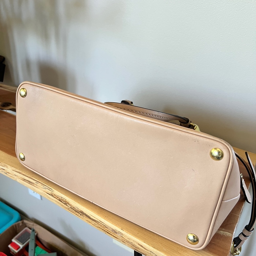 Coach Brown and Tan Signature Perforated Peyton Satchel with Gold Accents F31401 - Picture 8 of 8